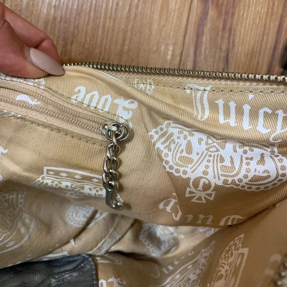 Juicy Couture Y2K Gold Sparkle Bag with Wooden Details